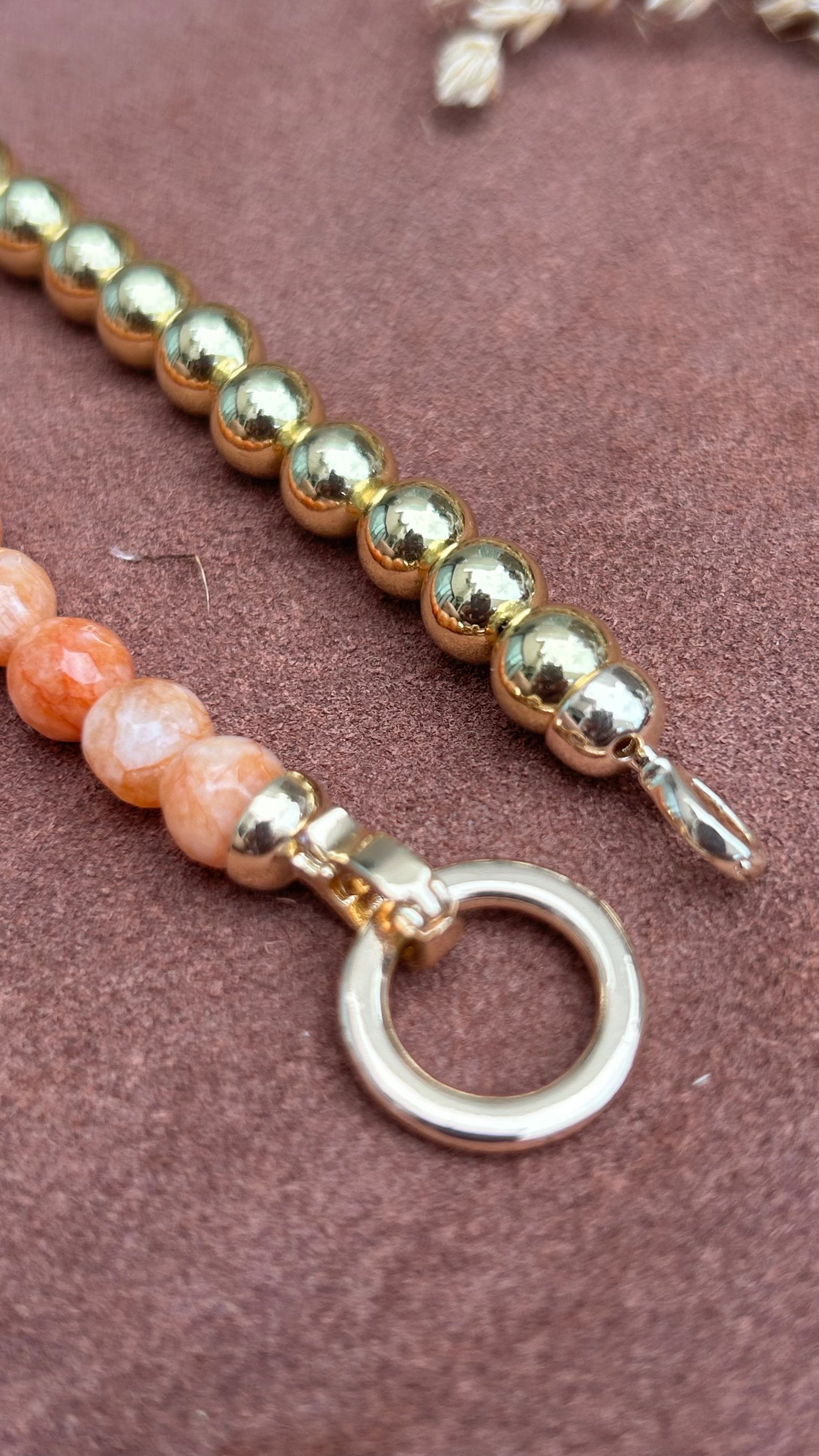 Choker & Pulsera Dorothea Peach