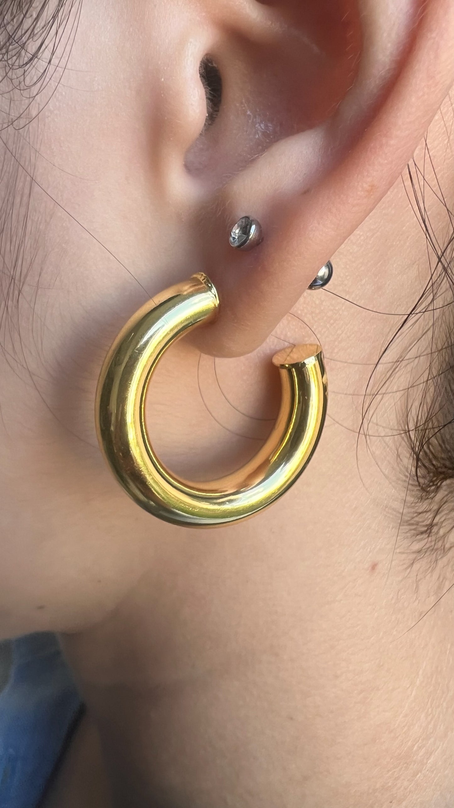 Aretes Chunky Heart (doble uso)