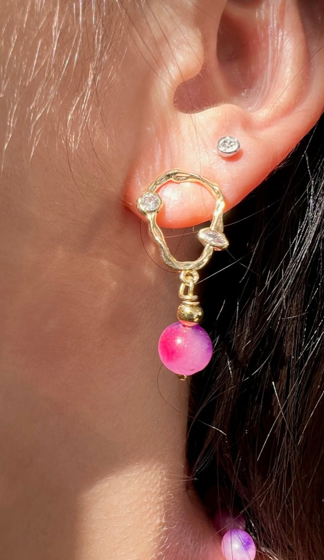 Aretes Dorothea Purple Coquette