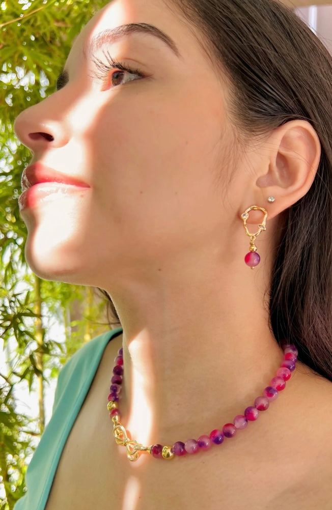 Aretes Dorothea Purple Coquette