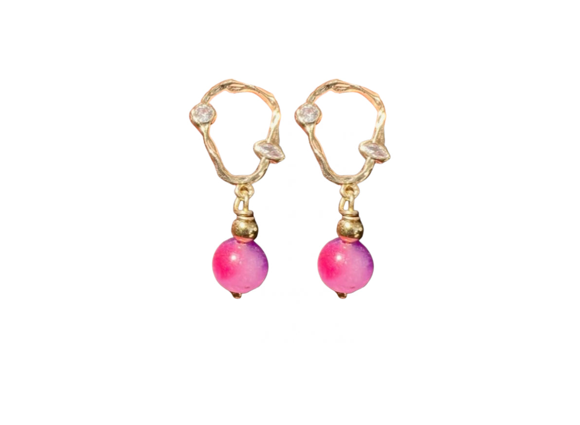 Aretes Dorothea Purple Coquette