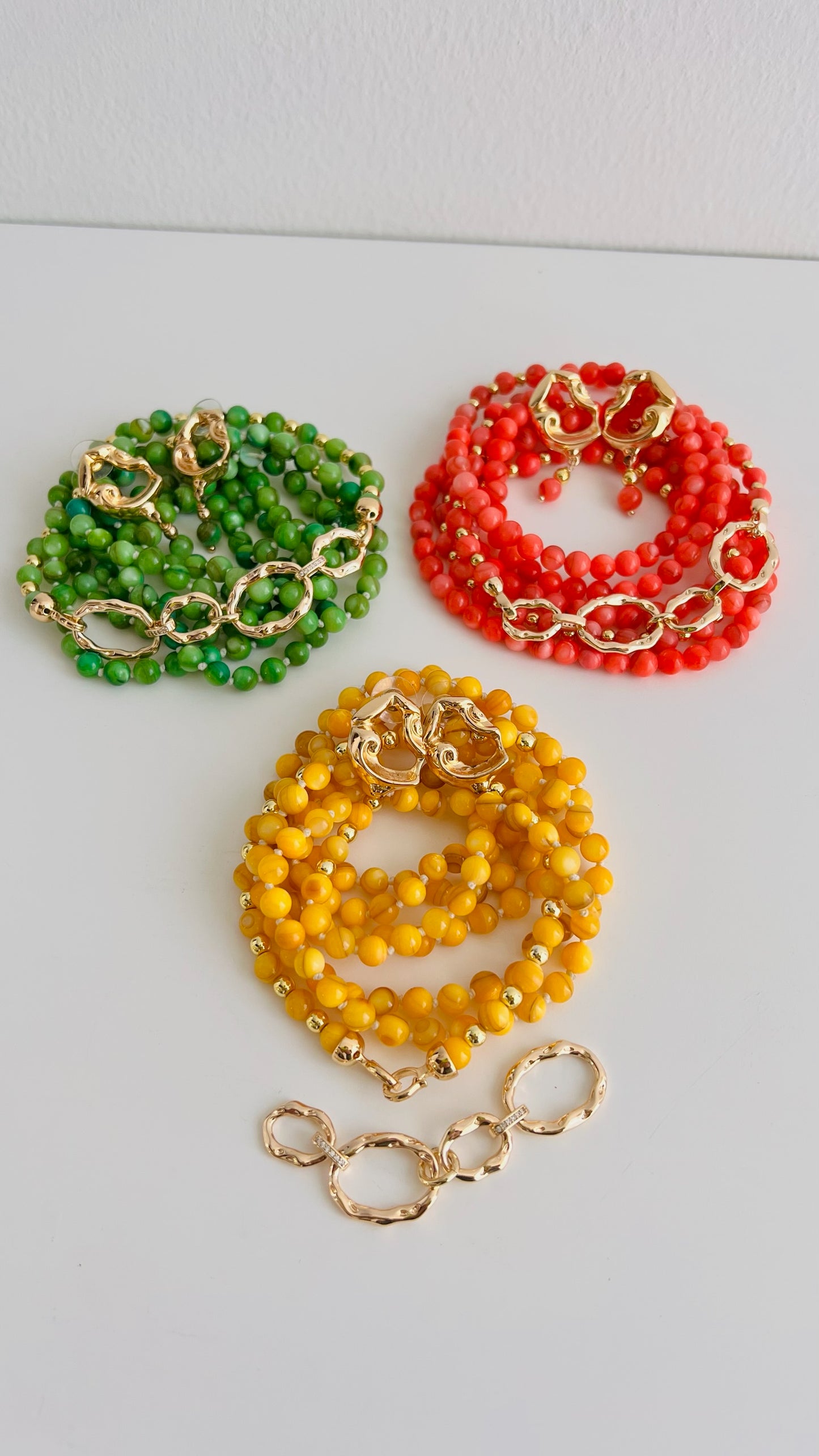 Juego Aretes, Cadena & Pulsera Briana