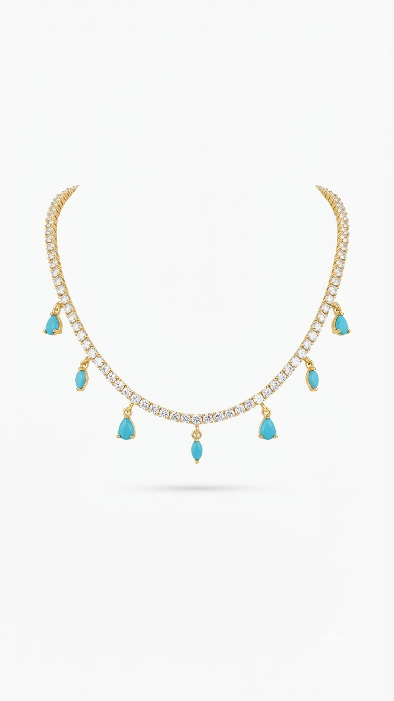 Collar Tennis azul