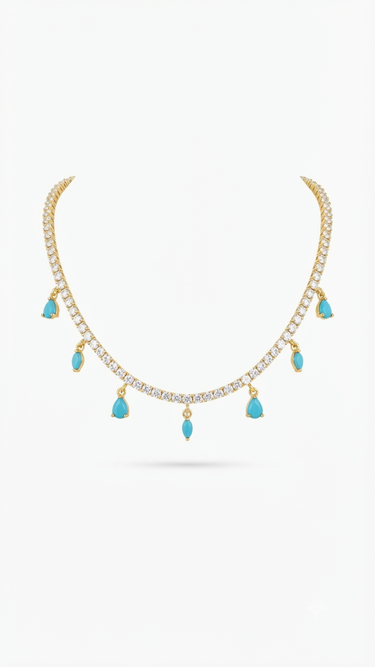 Collar Tennis azul