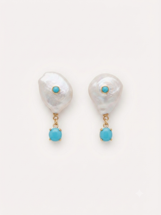 Aretes Diamante azul