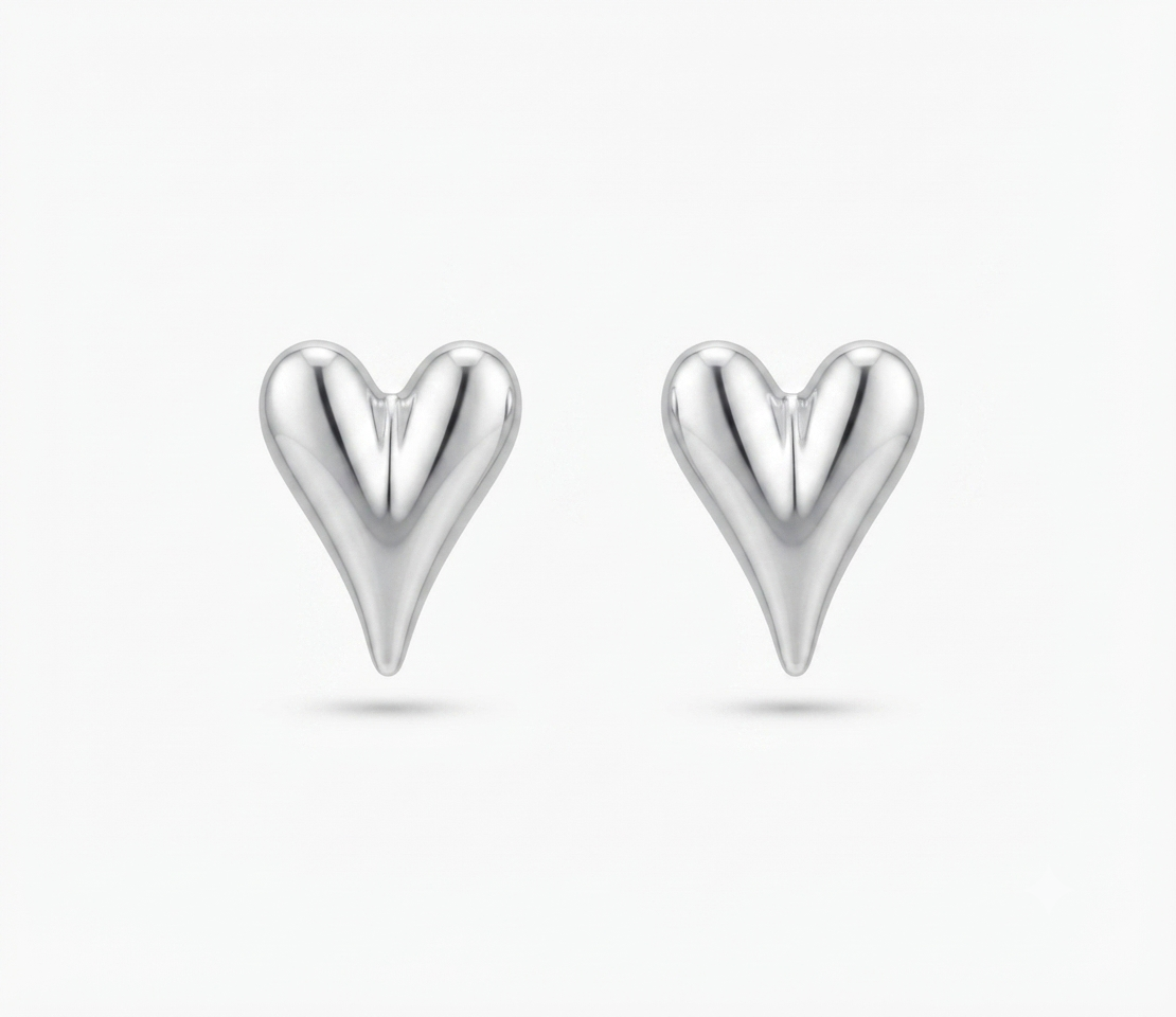 Aretes Heart Silver