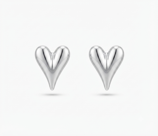 Aretes Heart Silver