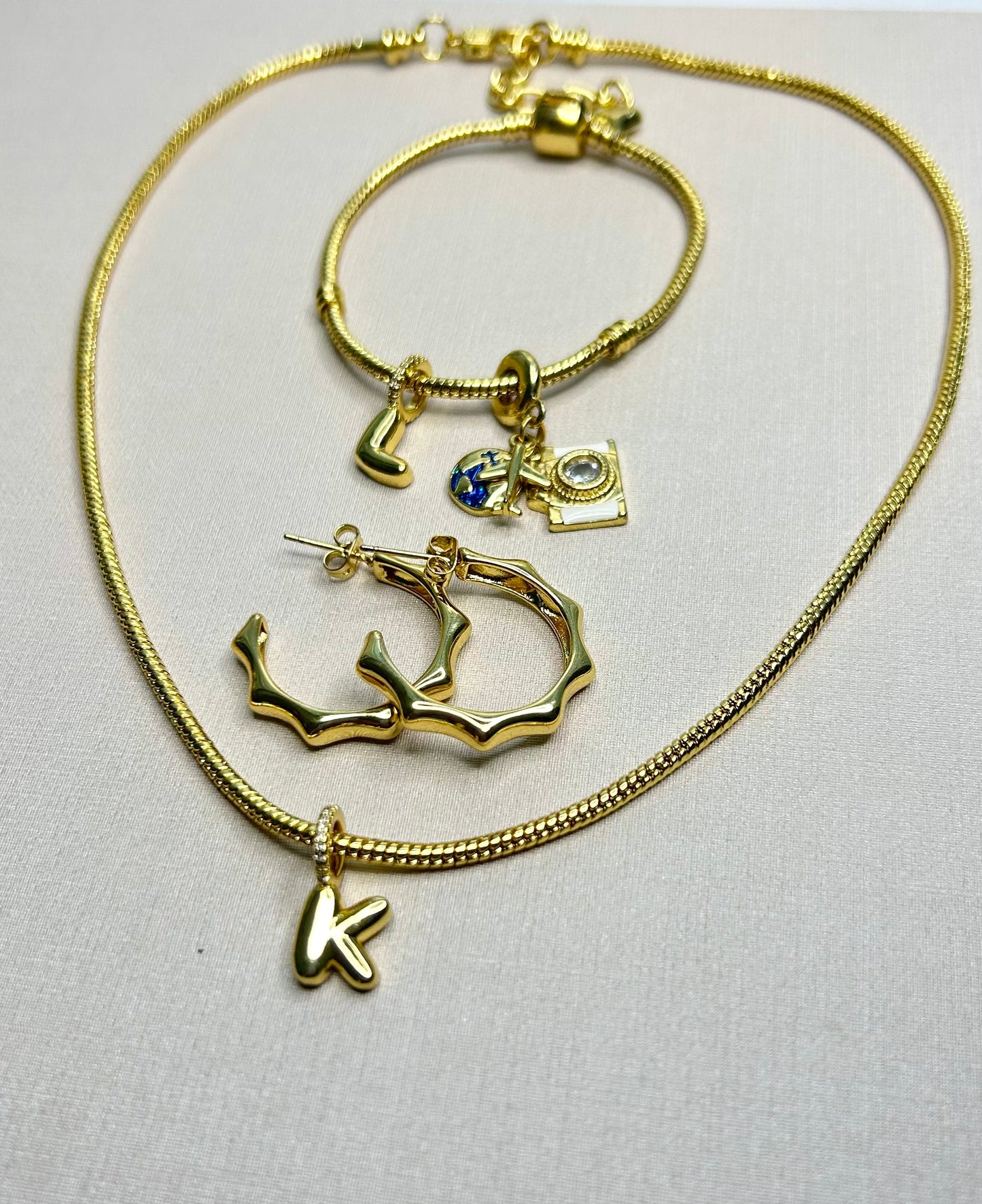 Juego Cadena, Aretes & Pulsera Pandora