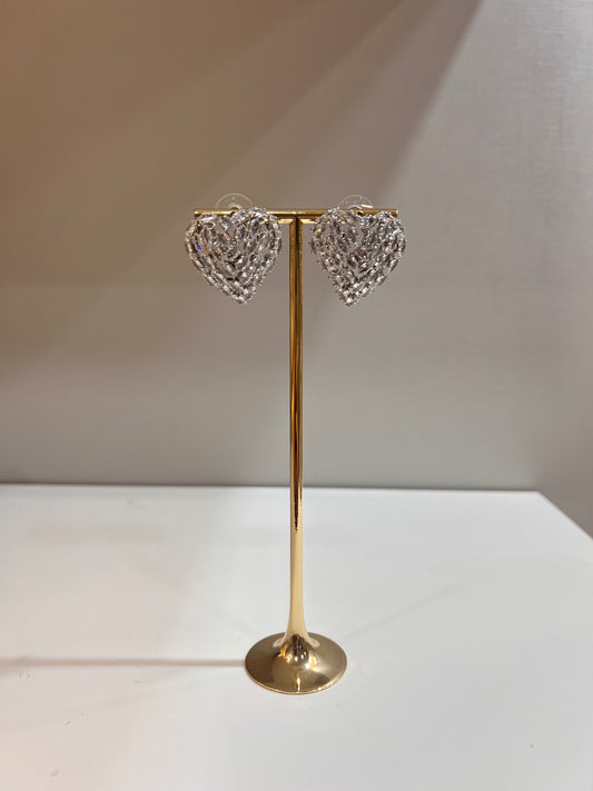Heart tenni stud