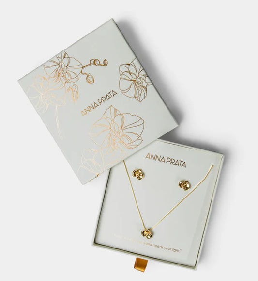Set collar y aretes Floralis