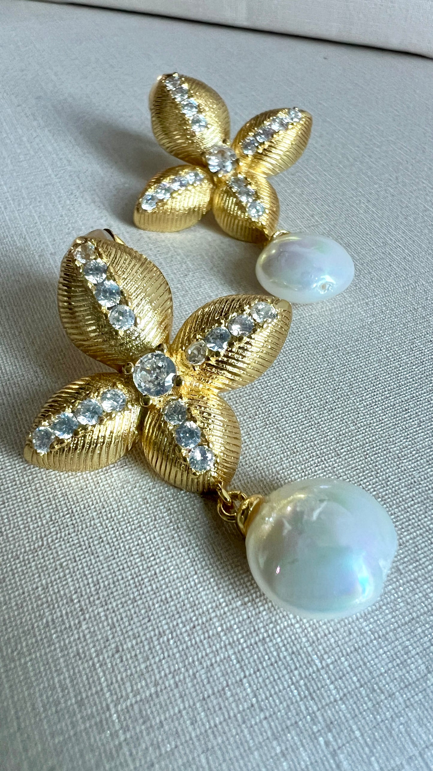 Aretes Flor & Perla