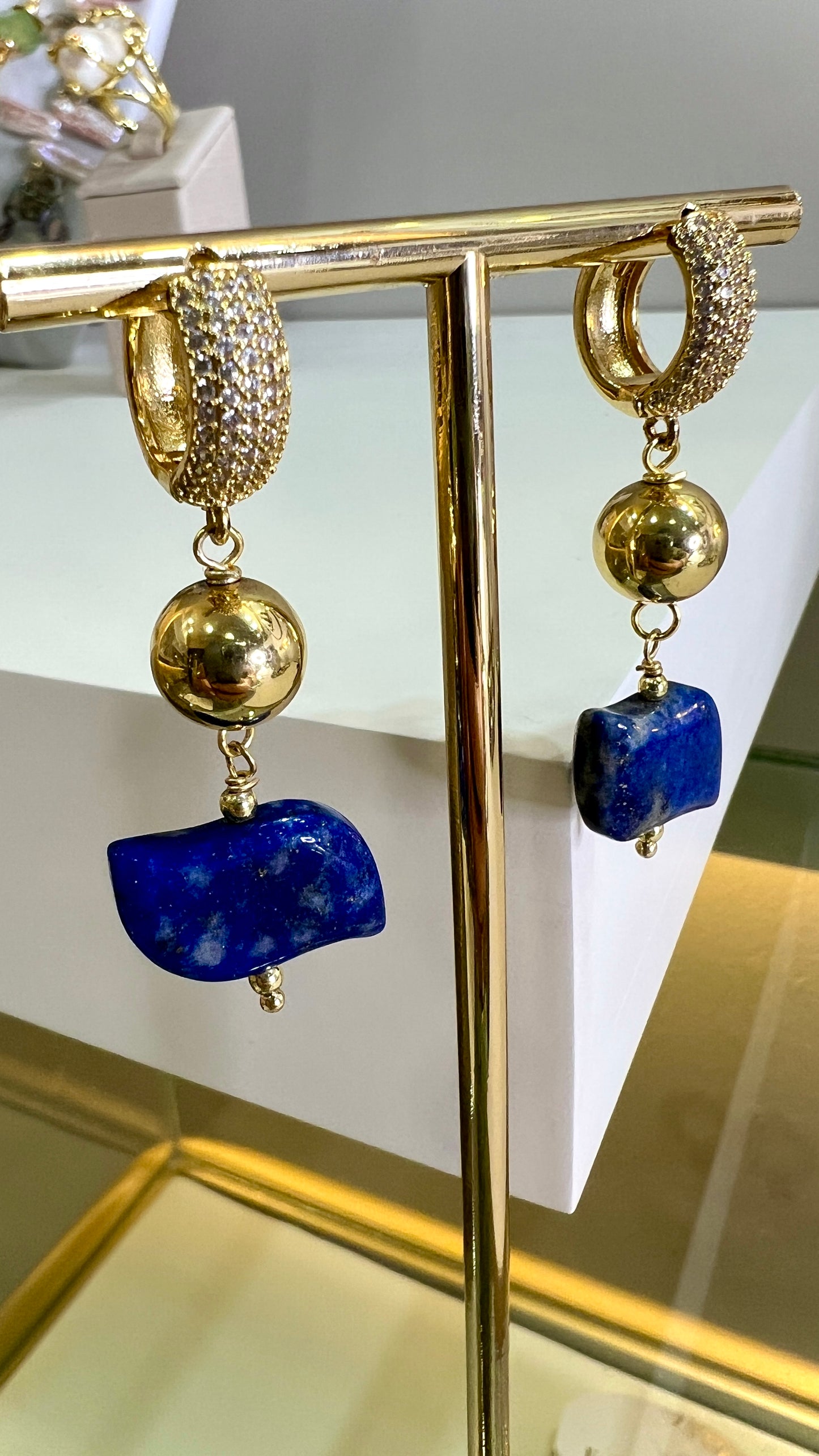 Aretes Blue & Gold