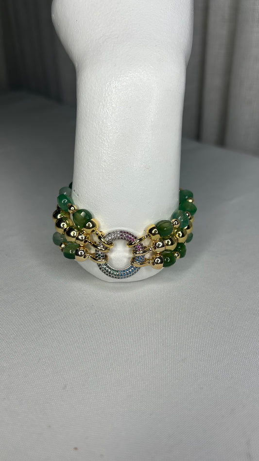 Pulsera Dorothea Green Magenta (Three)