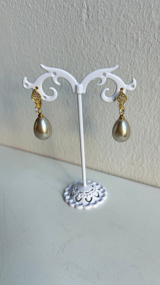 Aretes Drop Gray