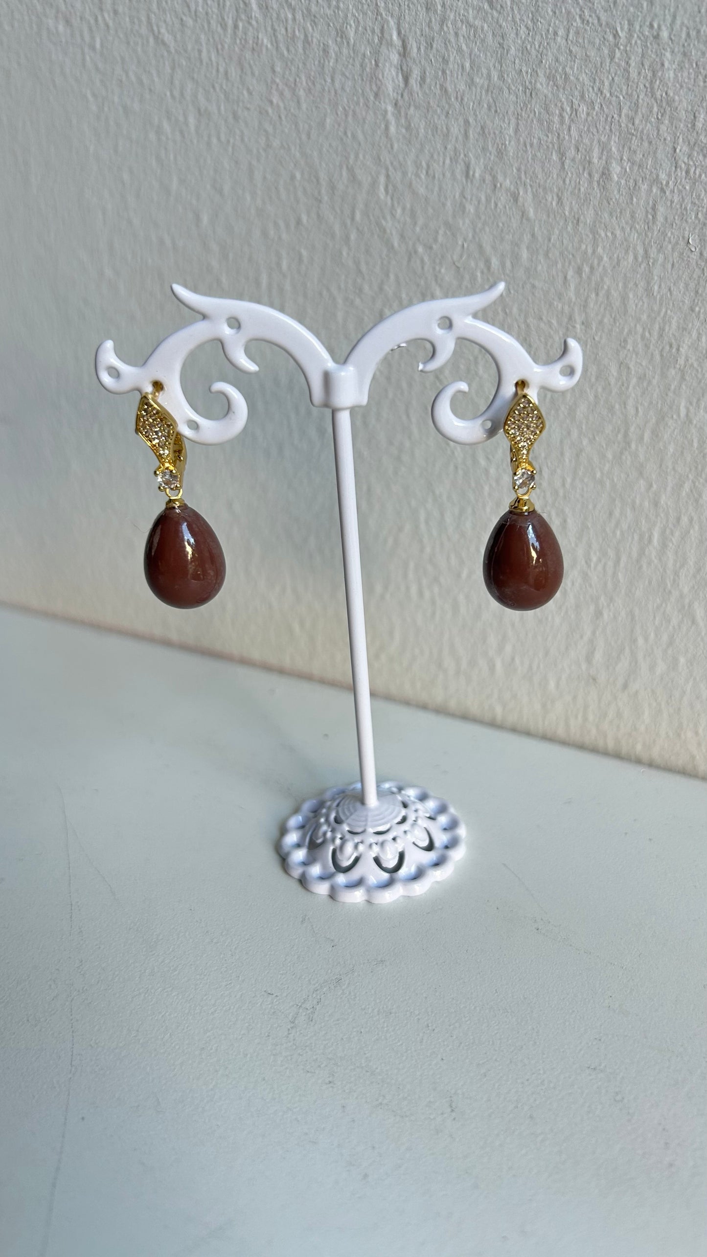 Aretes Drop Brown