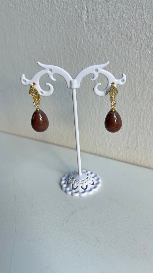 Aretes Drop Brown