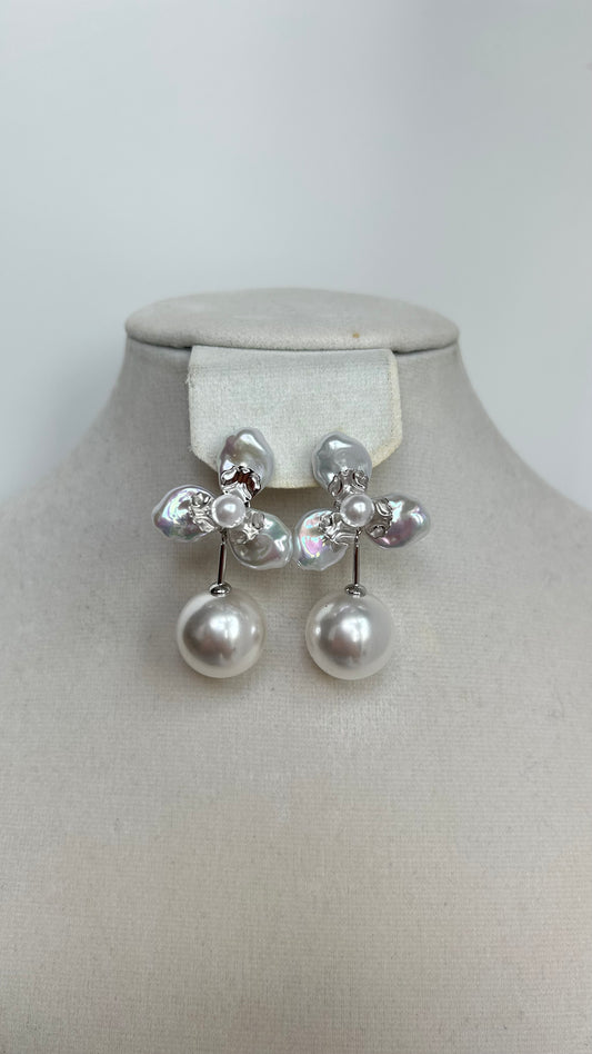 Aretes Flower & Pearl