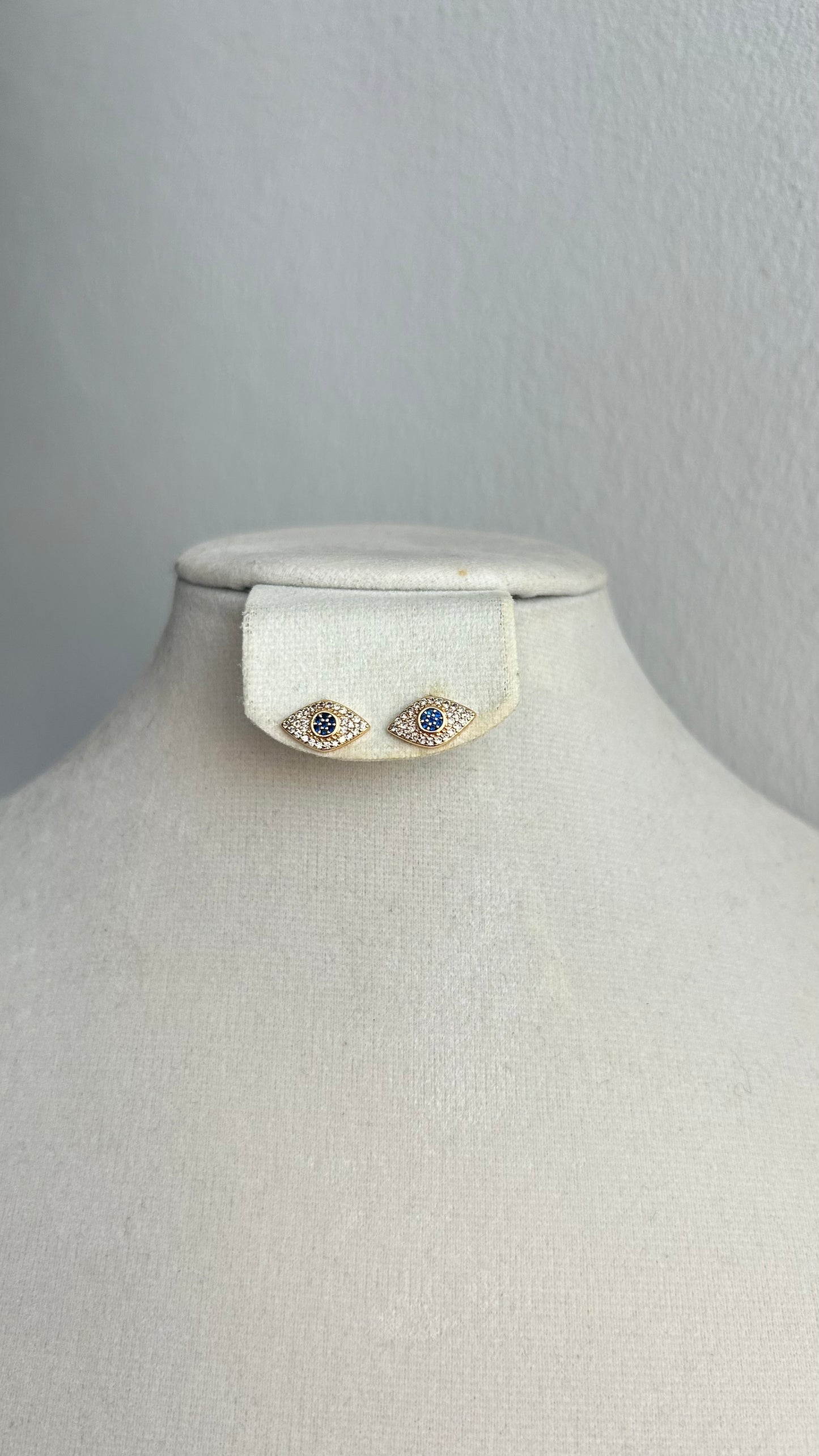 Aretes Ojo Turco Shine Azul
