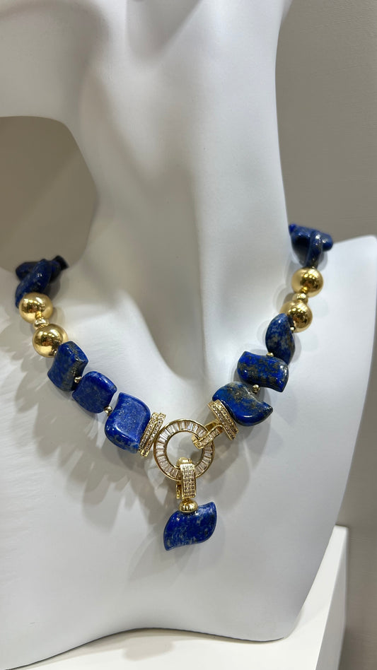 Collar Blue & Gold