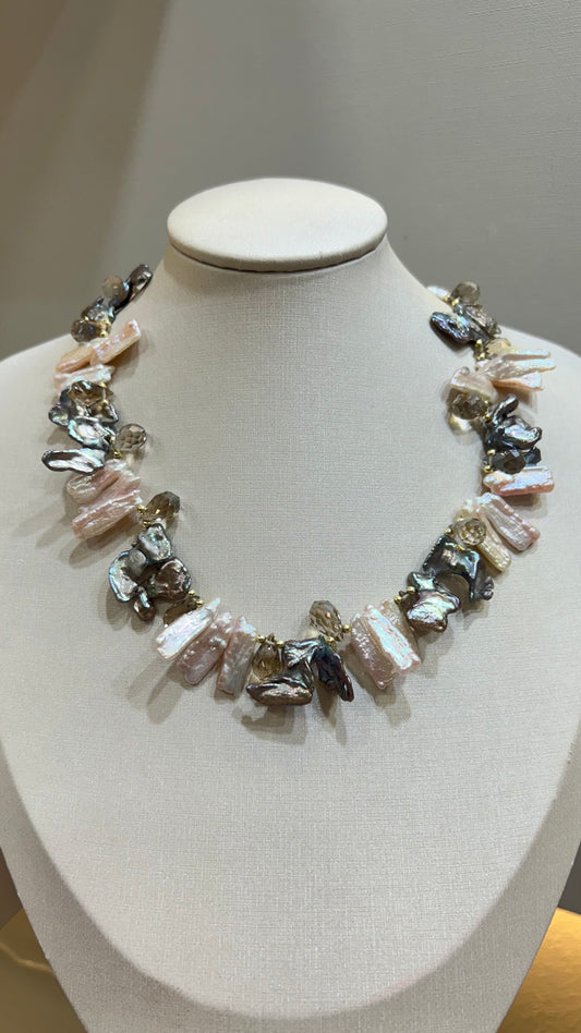 Collar Silver & Pink