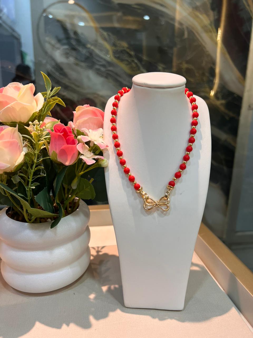 Collar Perla Salmon