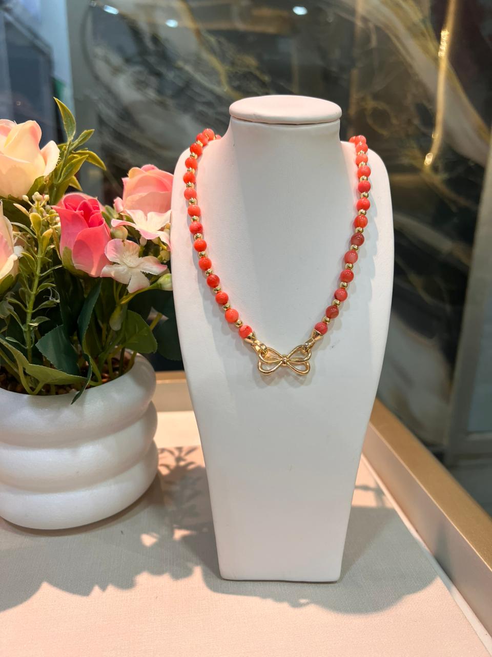 Collar Perla Salmon