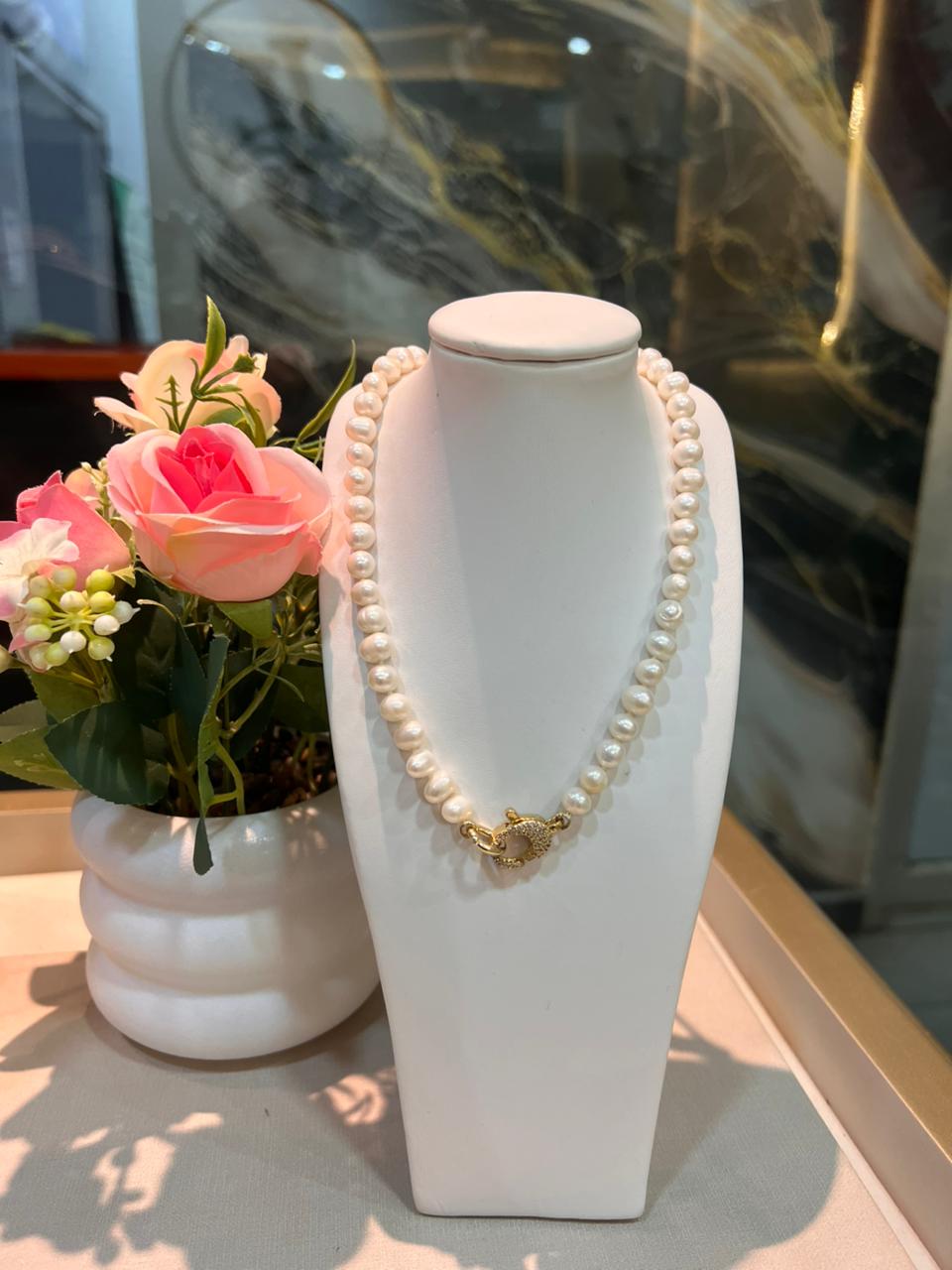 Collar Perla Blanca
